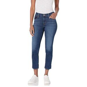 Levi's Women's Boyfriend Jeans in Maui Views Dark Wash Mid Rise Cropped 29